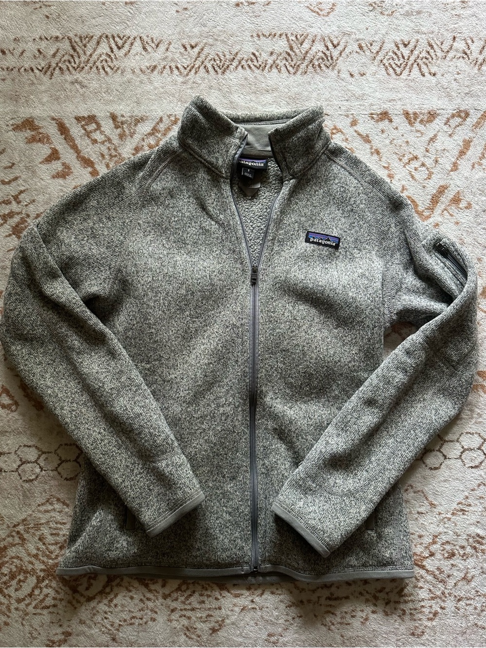 Patagonia Heather Grey Quarter-Zip Fleece Pullover